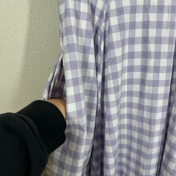 Hill House Daphne Dress Lilac Purple Gingham Clip Dot Check Cottagecore Small - Picture 6 of 13
